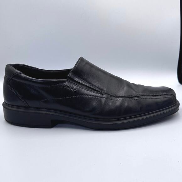 ECCO Helsinki Mens Shoes EU 48 US 14 Black Leather Slip On Comfort Loafer main image 13
